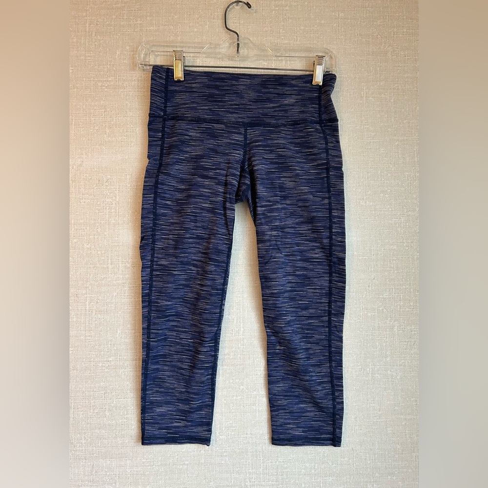 ATHLETA Blue Heather Capris Leggings Size XS